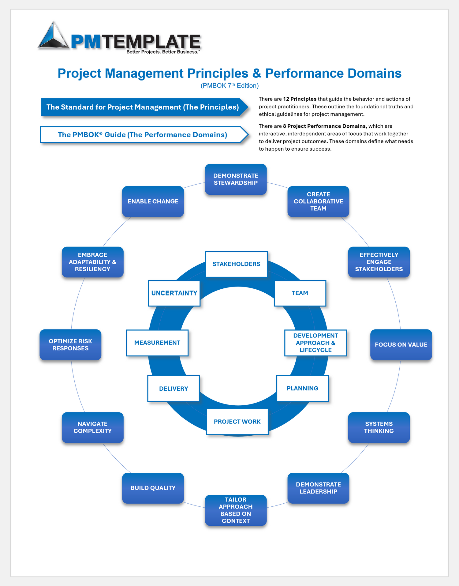 Project Management Principles and Performance Domains PMBOK 7th Edition guide preview